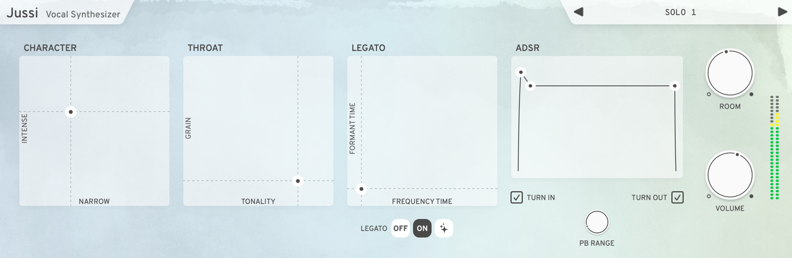 Screenshot of Klevgrand Jussi - Vocal Synthesizer - A unique vocal synthesizer.